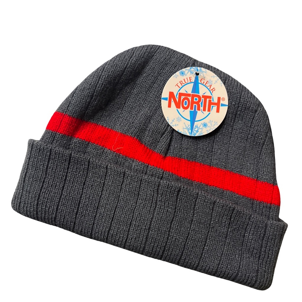 ❄️☃️ Kids Gray and Red Beanie NEW
